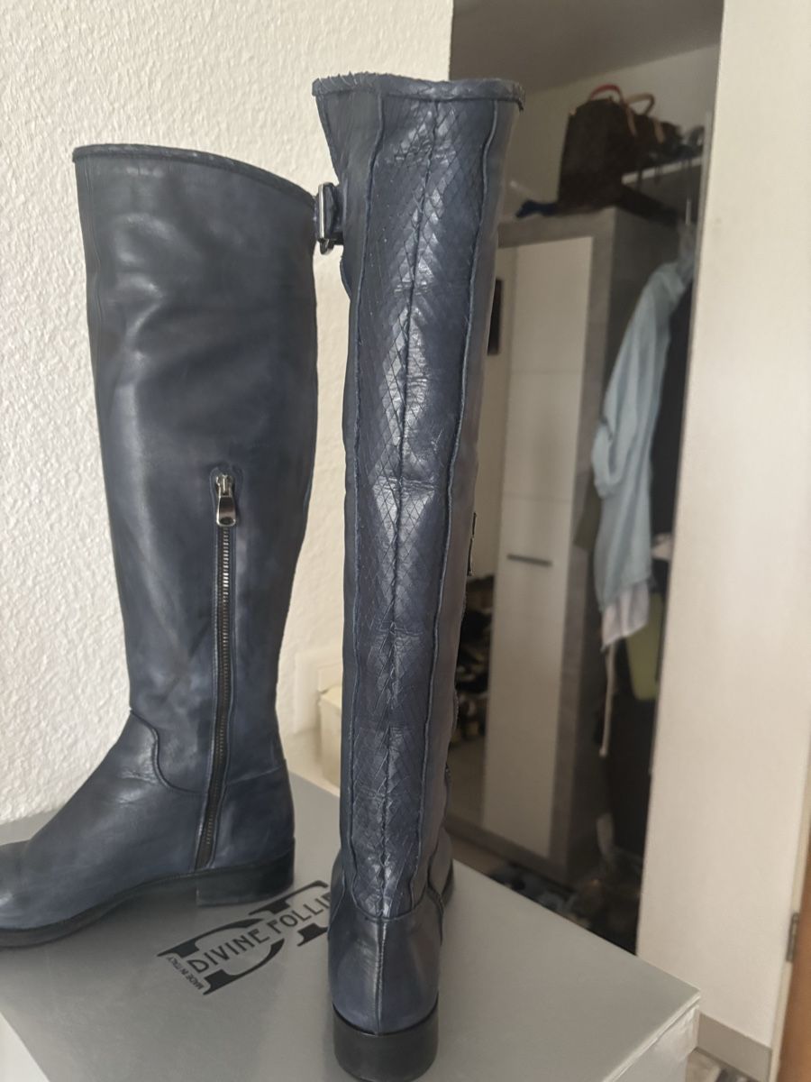 Chaussures femmes: Botte en cuir  – D'occasion à Yverdon-les-Bains par annefu 3
