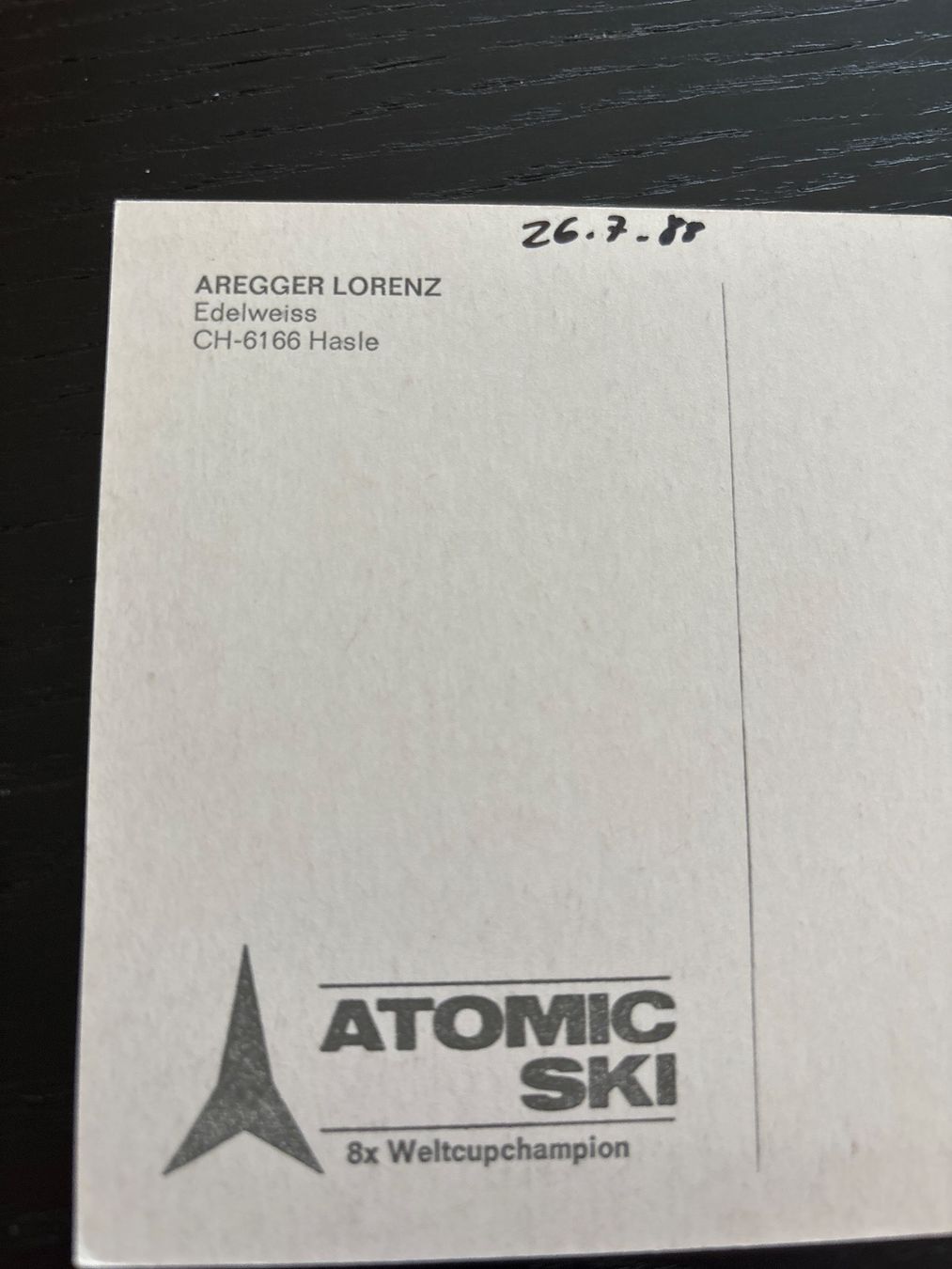 Autografi: Aregger Lorenz – Usato da Uetendorf venduto da hoisle 1