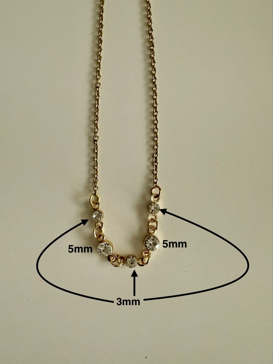 Catenine: Vergoldete Halskette mit Strass – Usato da Nottwil venduto da CandyCaty 1