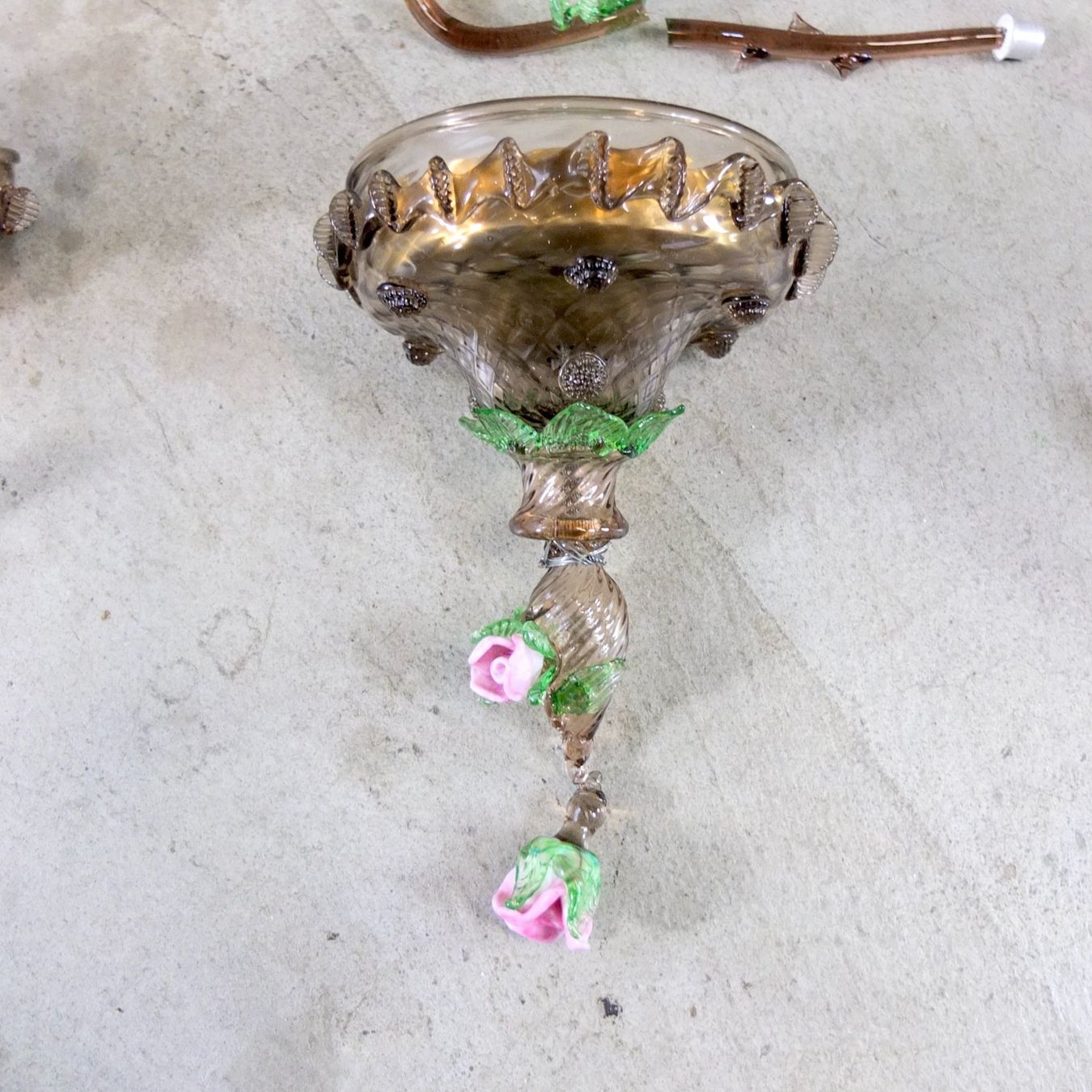 Murano Lampade: 2 antike Wandleuchten aus Muranoglas – Usato da Basel venduto da Brocki-auf-dem-Wolf 2