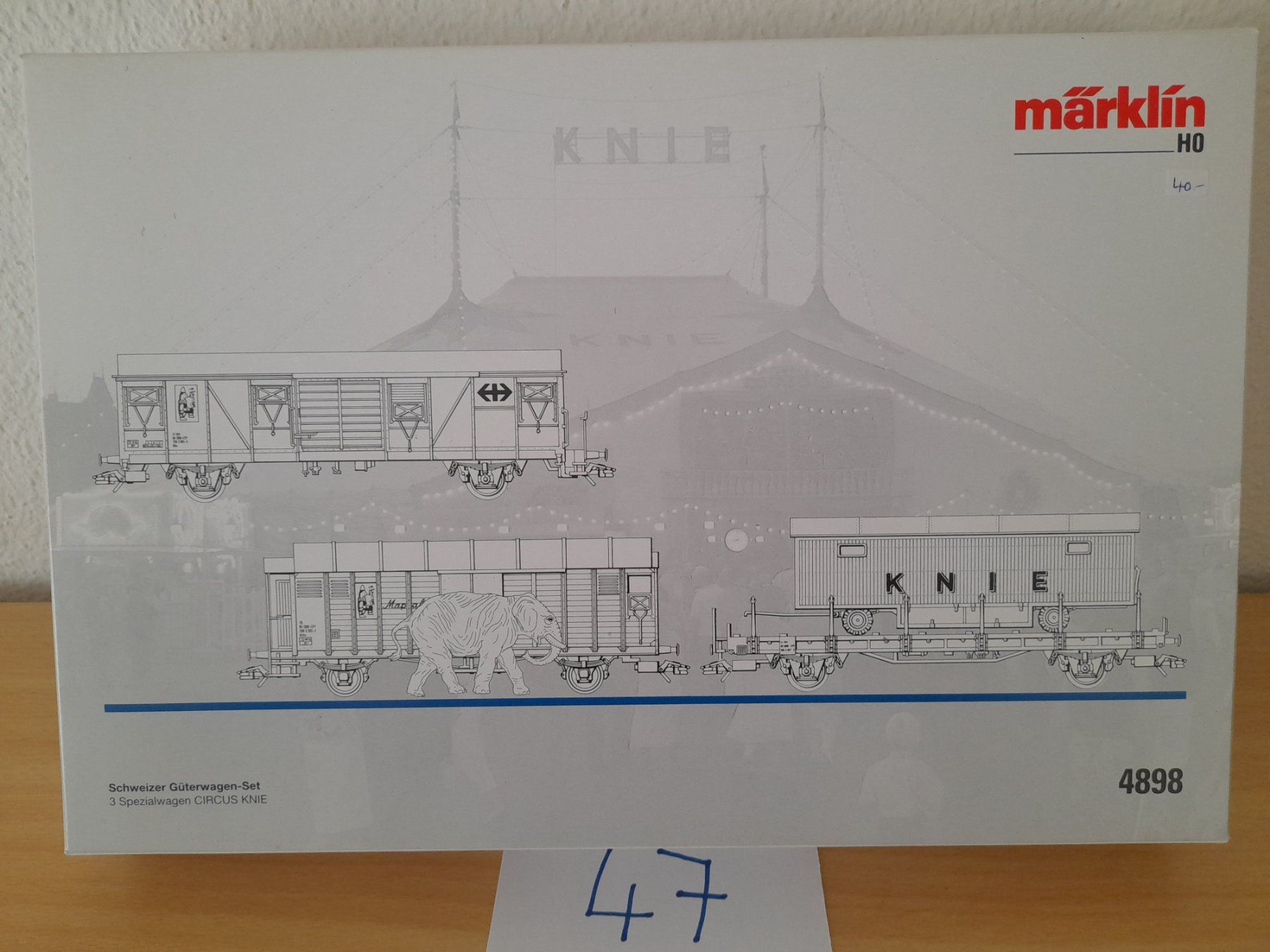 Märklin Modellini di ferrovie: Coffret de 4 wagons du Cirque Knie – Nuovo e nell'imballaggio originale da Auvernier venduto da gandalf08 1