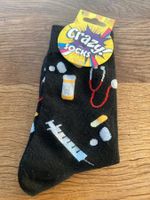 Socken GR.39-42 Arzt 💉 Spritze Stethoskop 🩺 witzig NEU/OVP