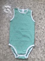 Neue Body /Unterhemd ärmellos Gr. 98 gestreift grün/weiss