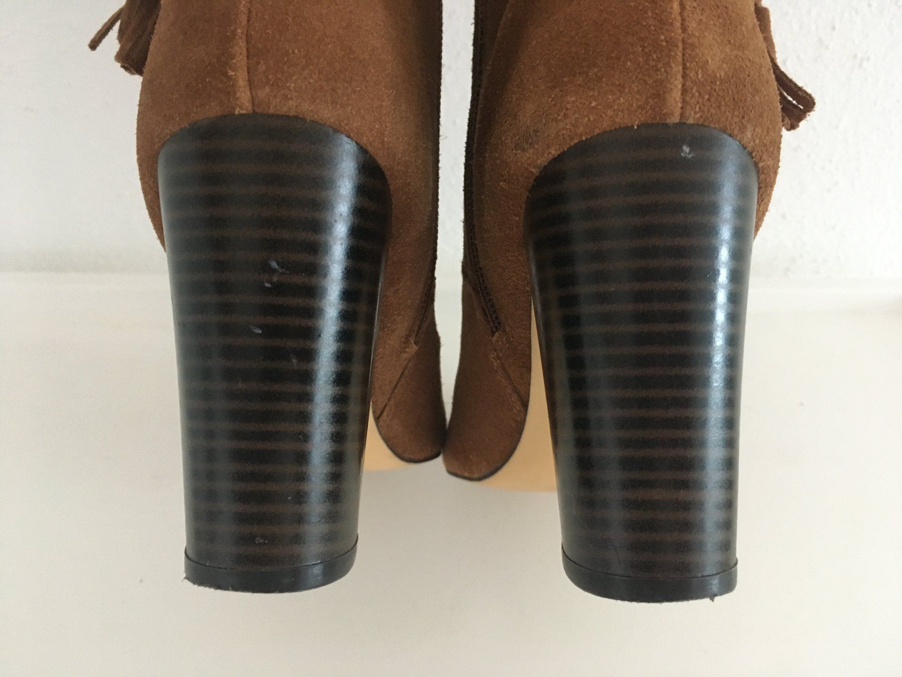 Promod Scarpe da donna: Bottines élégantes en daim à talons hauts – Usato da Biel/Bienne venduto da almercaa 6
