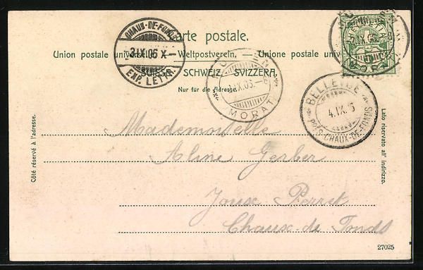 Cartoline postali: AK Morat-Murten, Blick auf das Schloss – Usato da Berlin venduto da bartko-reher 1