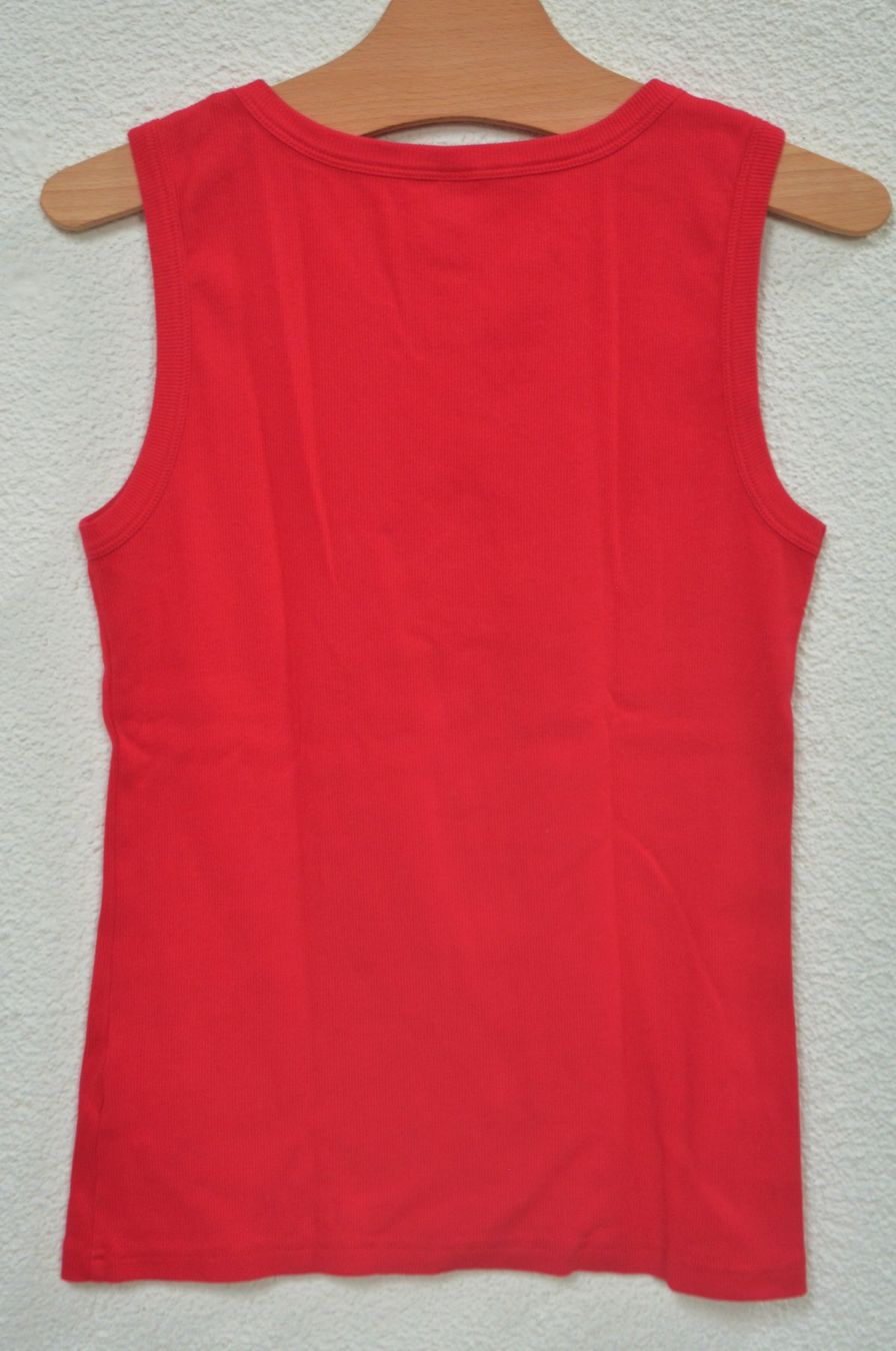 Top: Himbeerrotes Rippstrick-Top von Soyaconcept – Usato da Niederhasli venduto da littledrop 1