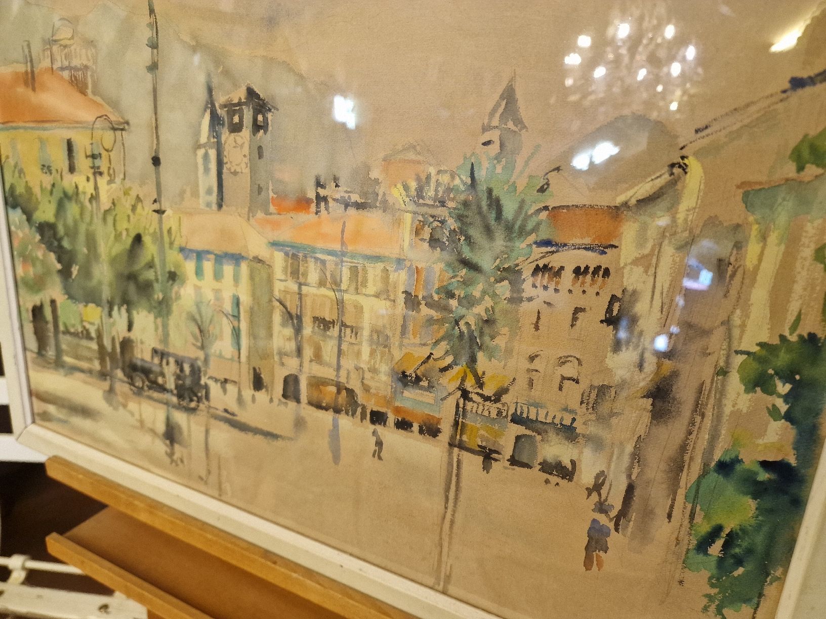 Dipinti: Gemälde Stadtansicht Aquarell, Monogrammiert – Usato da BERN venduto da Intarsia 4