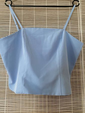 Crop top bleu