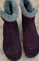 Helvesko Warme Winterstiefel, Bordeaux Wildleder, Grösse 41