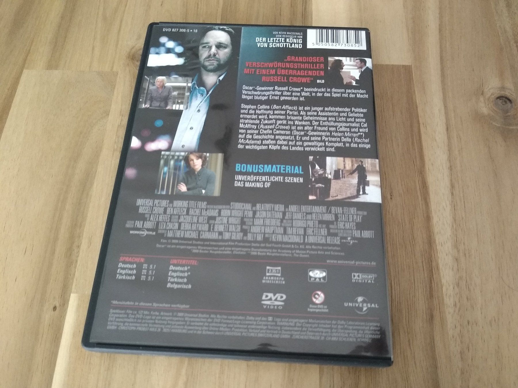 Tutti i DVDs: State of Play - Stand der Dinge – Usato da Olten venduto da prusik02 2