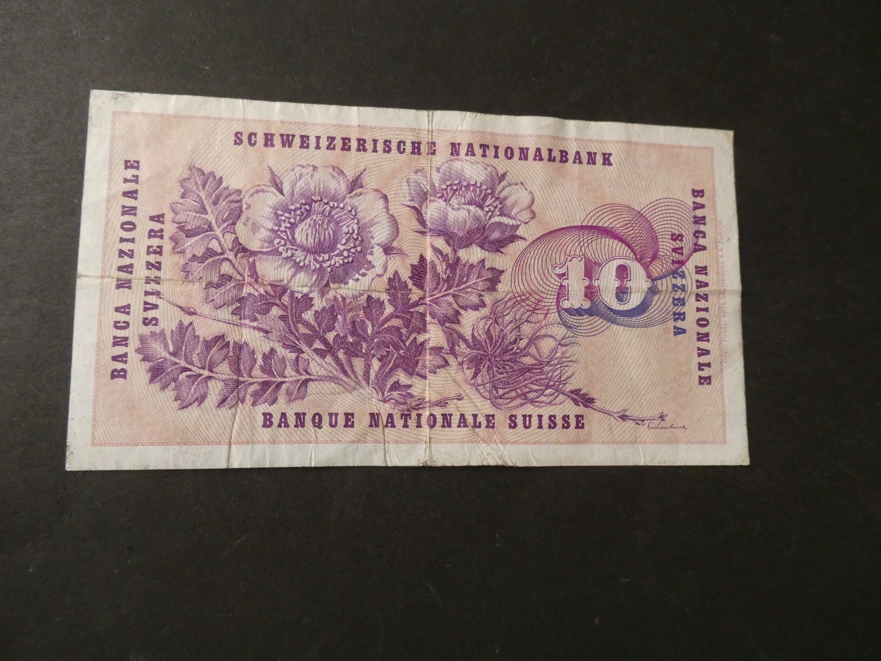 Banconote: Schweiz 1972, 10 Franken – Usato da Hinterforst venduto da Rohusri 1