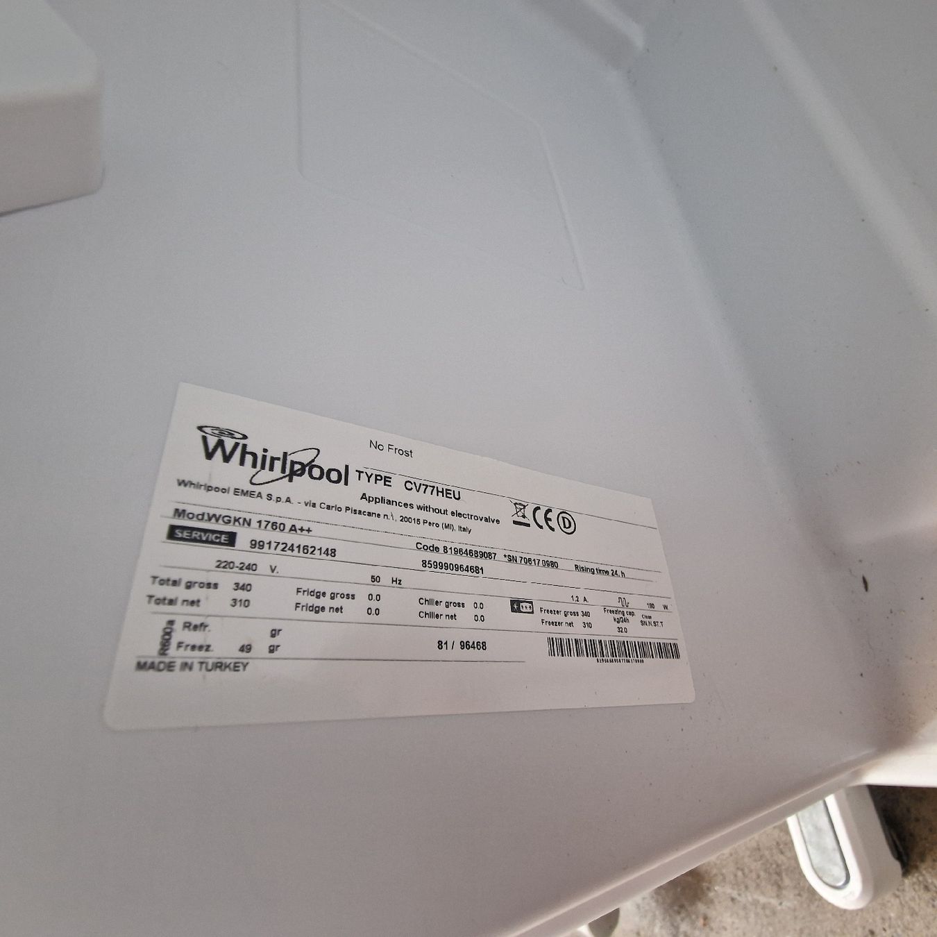 Congelatori: tiefkühlschrank  whirlpool – Usato da Basel venduto da faz_hdd8 1