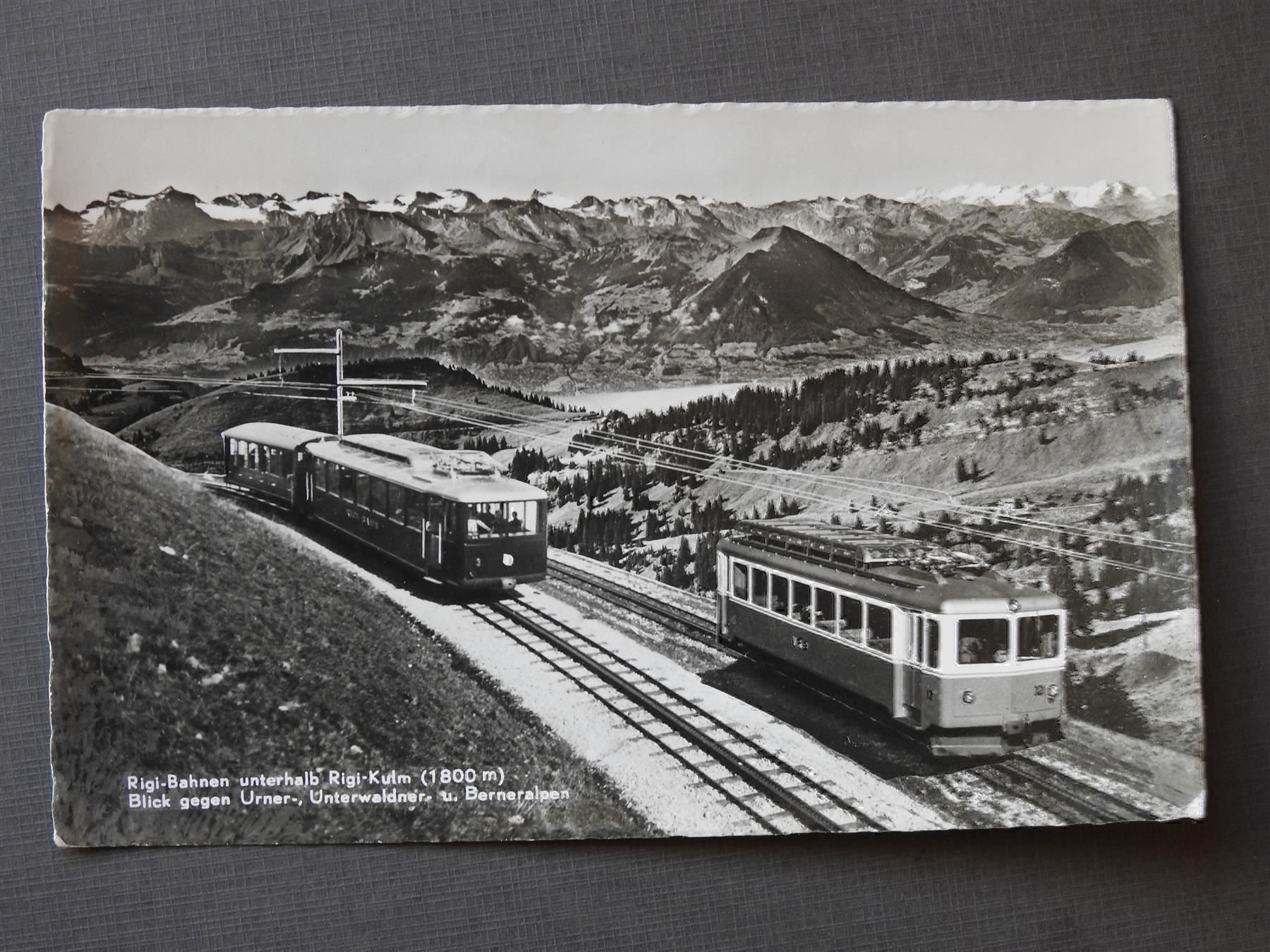 Cartoline postali: Rigi-Bahnen unterhalb Rigi Kulm – Usato da Rain venduto da 999-800-K