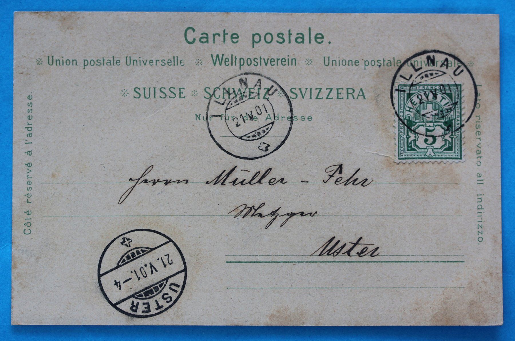 Cartoline postali: OBER - JLLNAU LITHO AK – Usato da Lotzwil venduto da pirolh 1