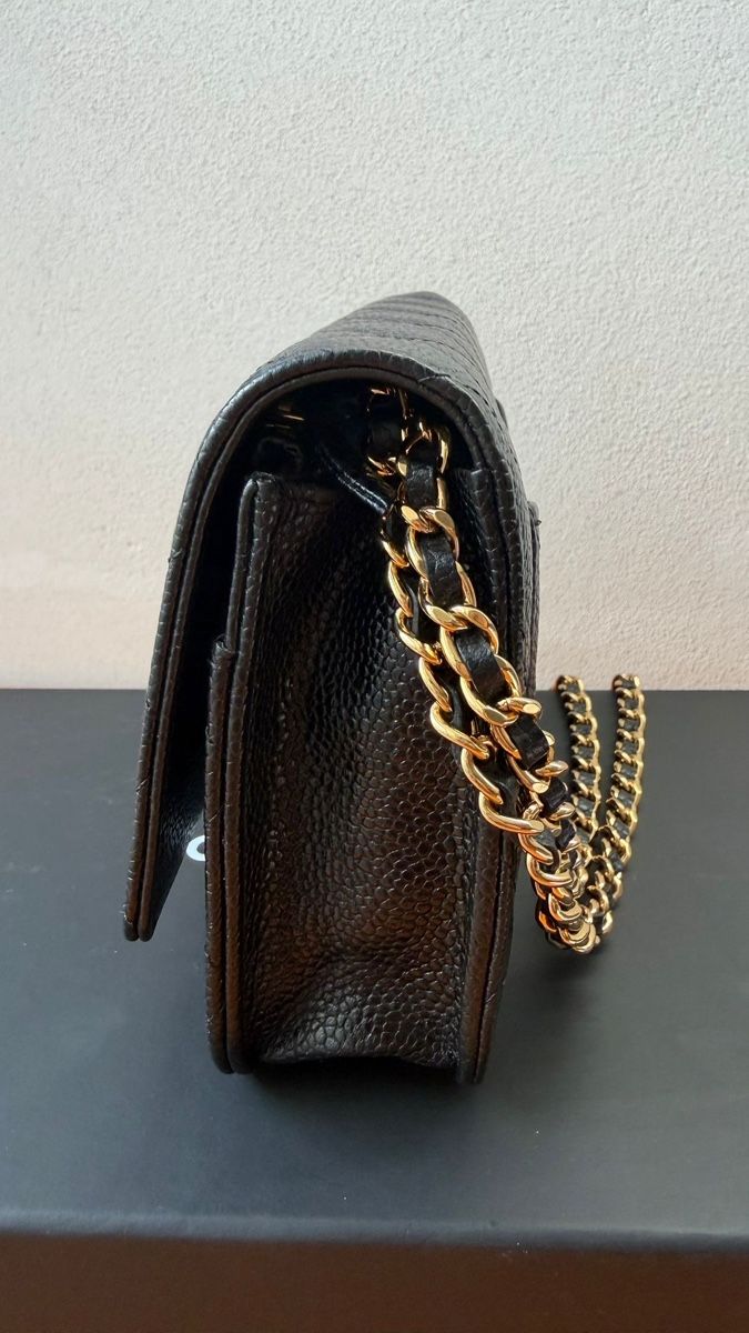 Chanel Borse da donna: Chanel Classic Timeless Wallet on Chain Black Caviar/ – Usato da Münchenstein venduto da watchpatrol 1