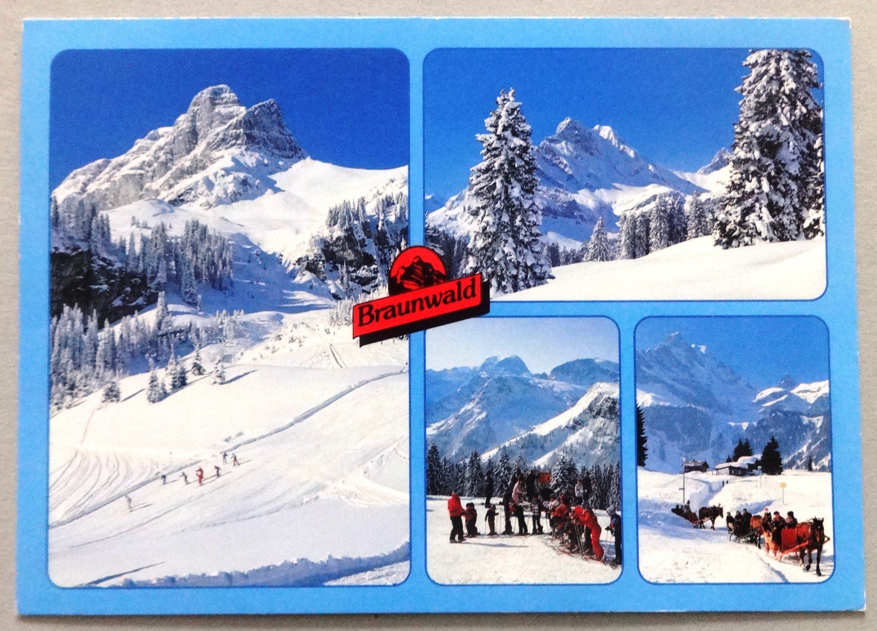 Cartoline postali: Braunwald, 1300-1900 m – Usato da Fétigny venduto da Billy2miny