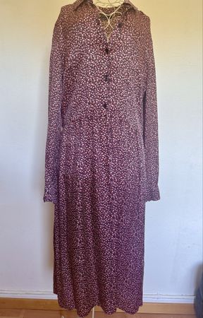 SET Kleid geblümt Grösse 38 Viskose Seide guter Zustand