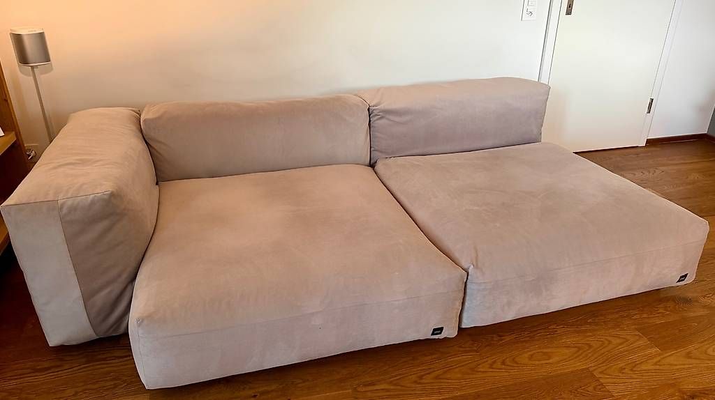Divani: Vetsak Modular Sofa+Jumbo Pillow  Silky Velvet Light Grey – Usato da Zürich venduto da ZuriHott 3