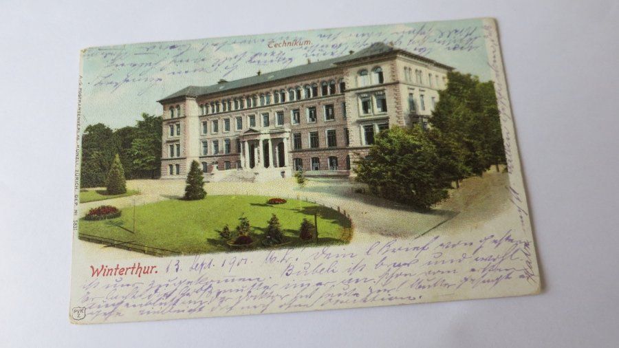 Cartoline postali: Winterthur / ZH - Technikum - 1901 – Usato da Jona venduto da centumprata