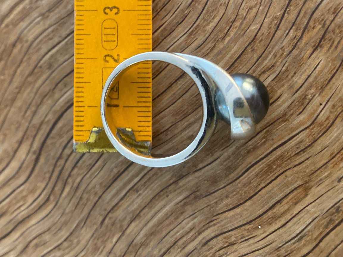 Anelli: RING/FINGERING silberig/schwarz/anthrazit Perle / speziell – Usato da Frauenfeld venduto da Boldi46 4
