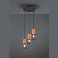 Pendelleuchte, Rund, Holz, 28 cm Ø, IP20