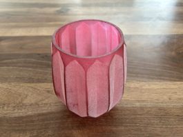 5St. für 1.-,Teelichtglas, rosa, für gemütliche Abende