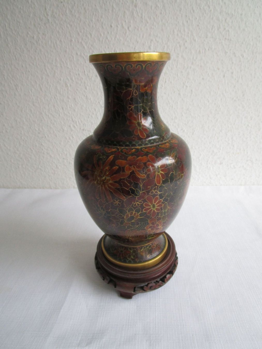 Vasi & Recipienti: Chinesische Cloisonnée Vase mit Sockel – Usato da Binningen venduto da Oldfashion 2