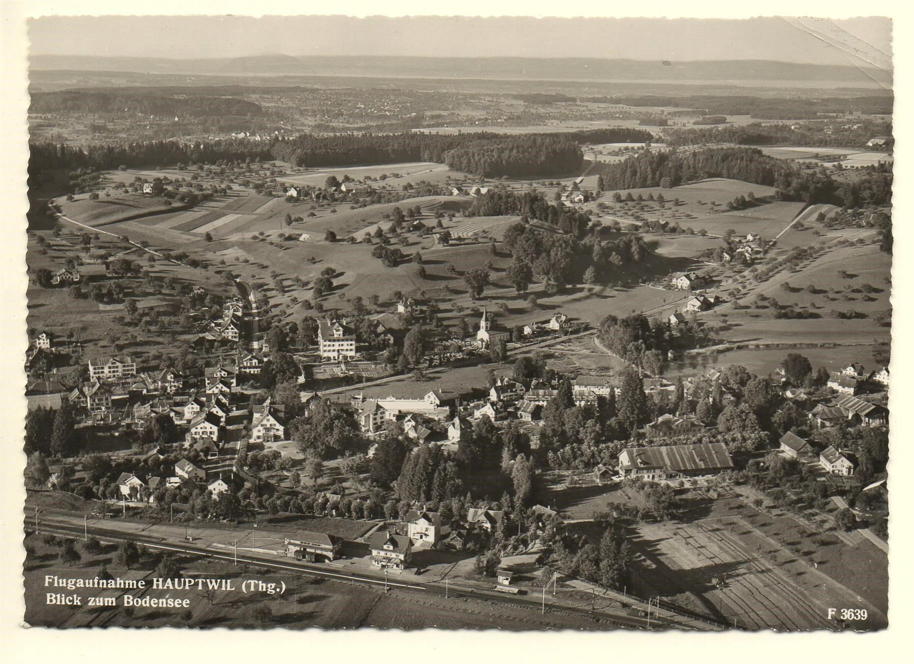 Cartoline postali: HAUPTWIL Bahnhof Flugaufnahme – Usato da Jona venduto da philajona