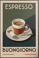 Poster affiche Impression Buongiorno Vintage rétro déco