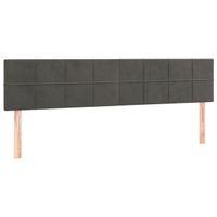 Têtes de lit Gris foncé 160x5x78/88 cm Velours