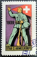 Soldatenmarke 2.WK, Stab 2. Armeekorps, violett, Wi Kdo 14
