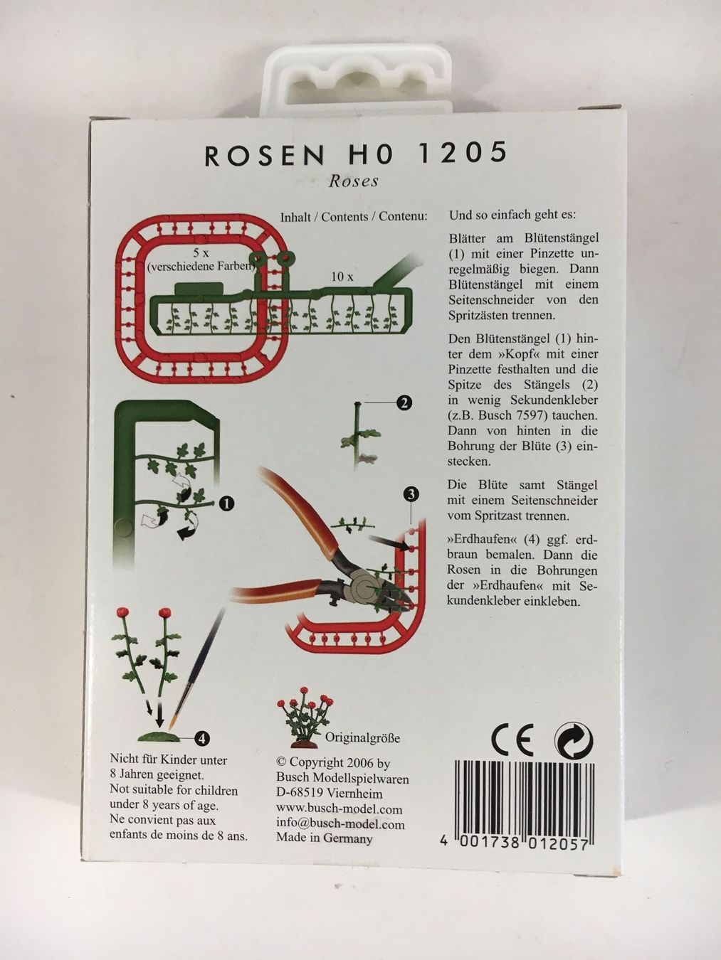 Busch Modellini di ferrovie: Busch H0 1205 Rosen (Bausatz) – Nuovo e nell'imballaggio originale da Rodersdorf venduto da Joerg11 1