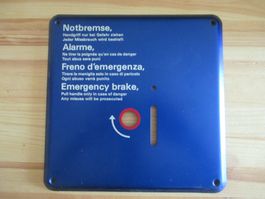 Orginal SBB Schild Notbremse