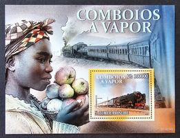 Sao Tome und Principe-Mi Block 757 ** (2010) Bahnmotive