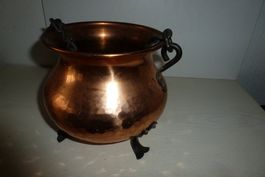 Decorative Hammered copper with iron fitt Pfanne ohne Deckel