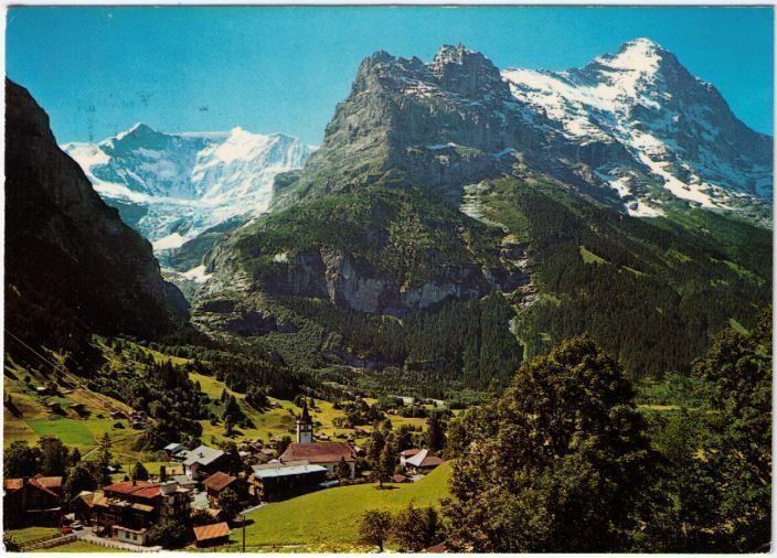Ansichtskarten: Grindelwald - Fiescherhörner – Gebraucht aus Binningen von Mountainrider