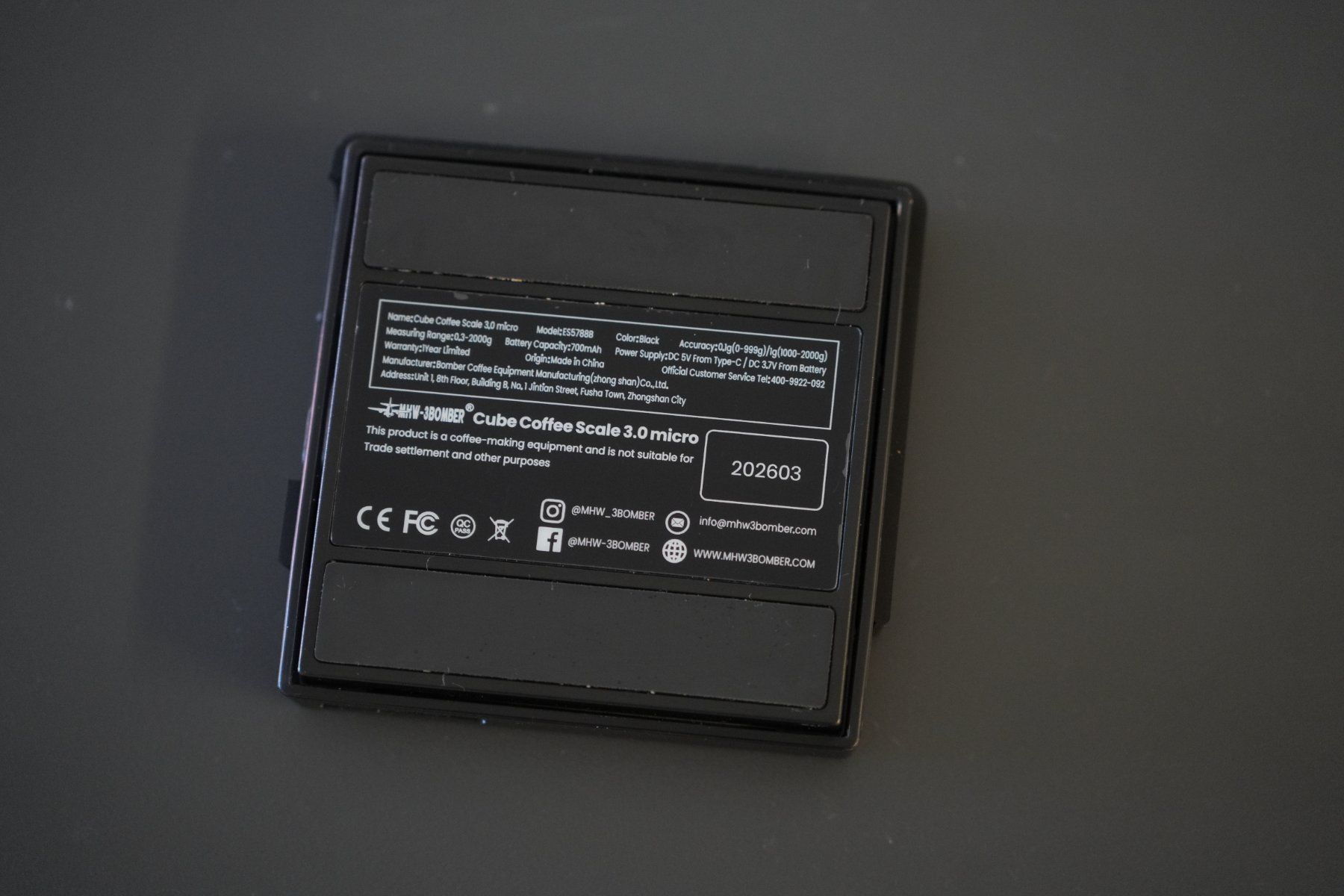 Accessori da laboratorio: MHW 3Bomber Cube 3.0 Micro Coffee Scale – Usato da Neuchâtel venduto da yan_lq56 2