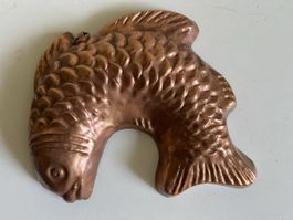 Antike Fischform aus Kupfer, nostalgische Dekoration!