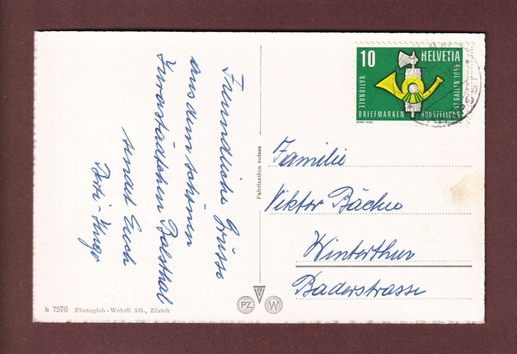 Cartes postales: BALSTHAL - Alt Falkenstein - 1959 – D'occasion à Pully par nicecards-shop 1