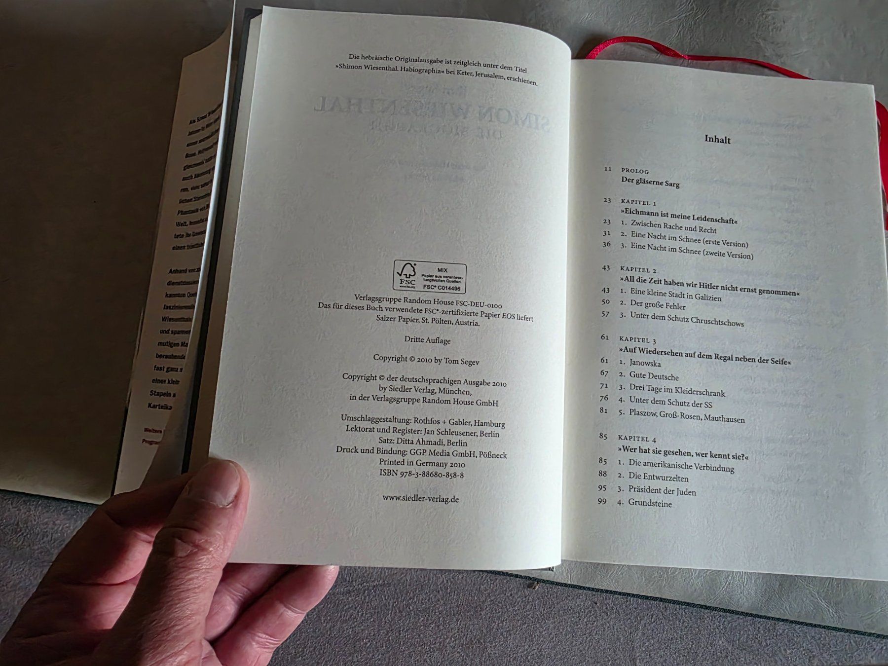 Libri: Tom Segev - Simon Wiesenthal - Eine Biographie - 2010 – Usato da Walterswil BE venduto da Lonitti 4