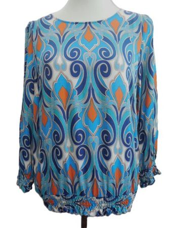 more&more Gr. 38 blaue Viskose Tunikabluse NP+90.- BLICKFANG