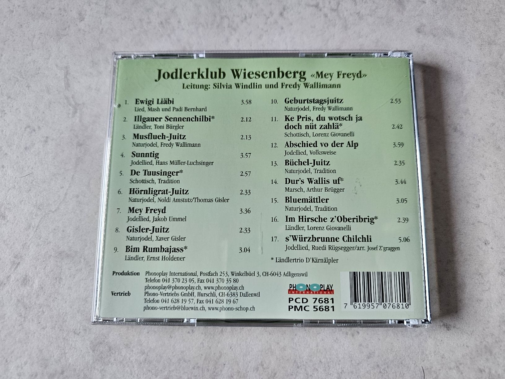 CD: Jodlerklub Wiesenberg  -  Mey Freyd – Usato da Schneisingen venduto da backstore24 1