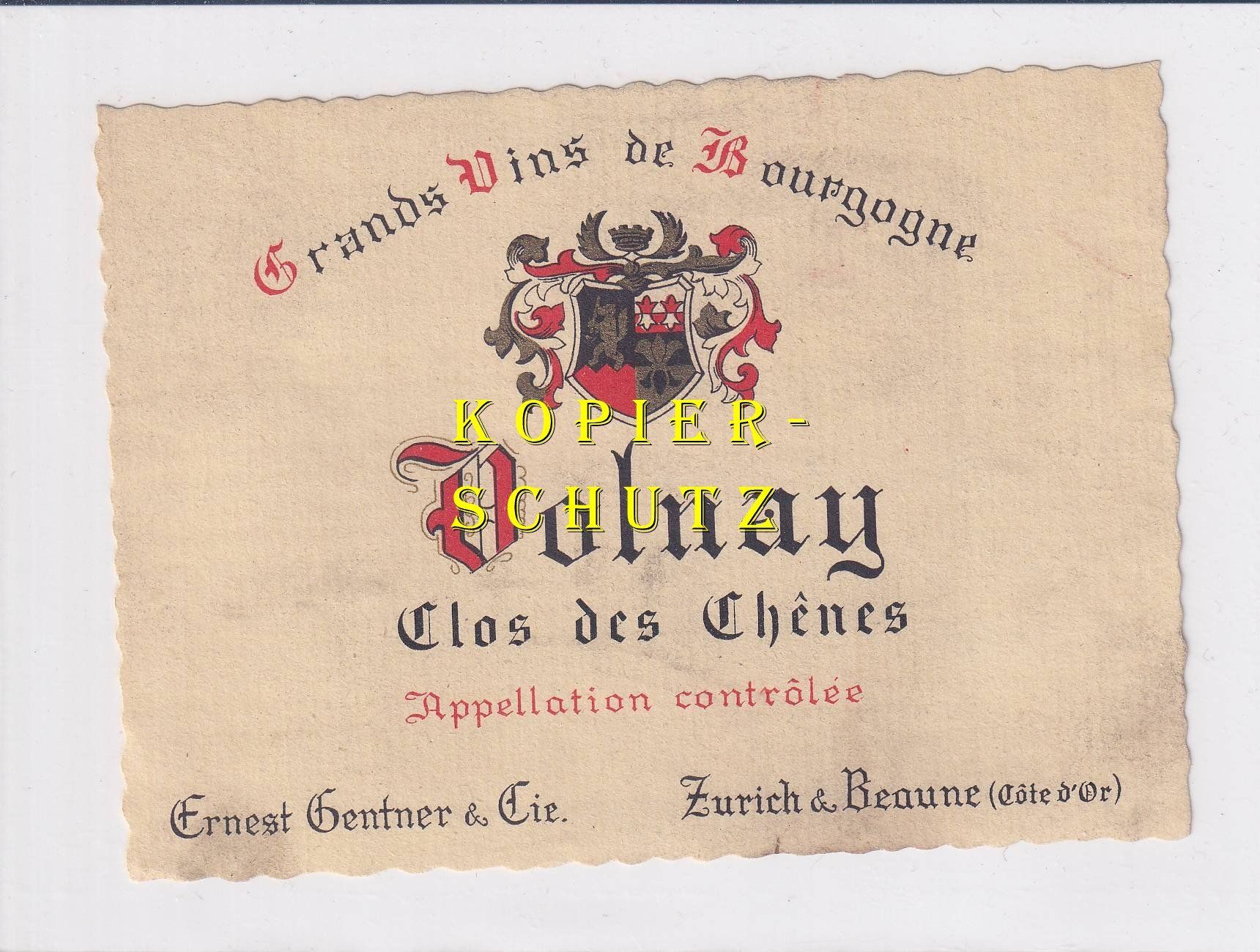 Papier: Etikette - Volney "Clos des Chênes" /bd – D'occasion à Hombrechtikon par Rudolf07