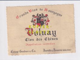 Etikette - Volney "Clos des Chênes" /bd