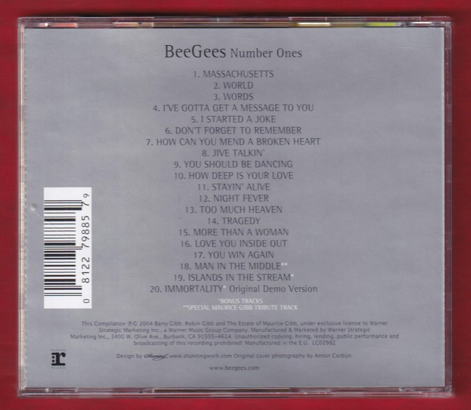 CDs: Bee Gees - Number Ones (CD) – Gebraucht aus Zürich von Pfluftl2000 1