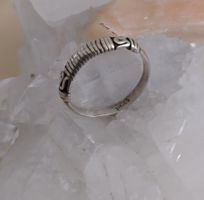 RING IN 925 SILBER HALBSEITIG GEMUSTERT