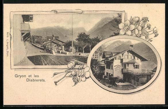 Cartes postales: Gryon, Hotel Pension au Poste, les Diabl – D'occasion à Berlin par bartko-reher