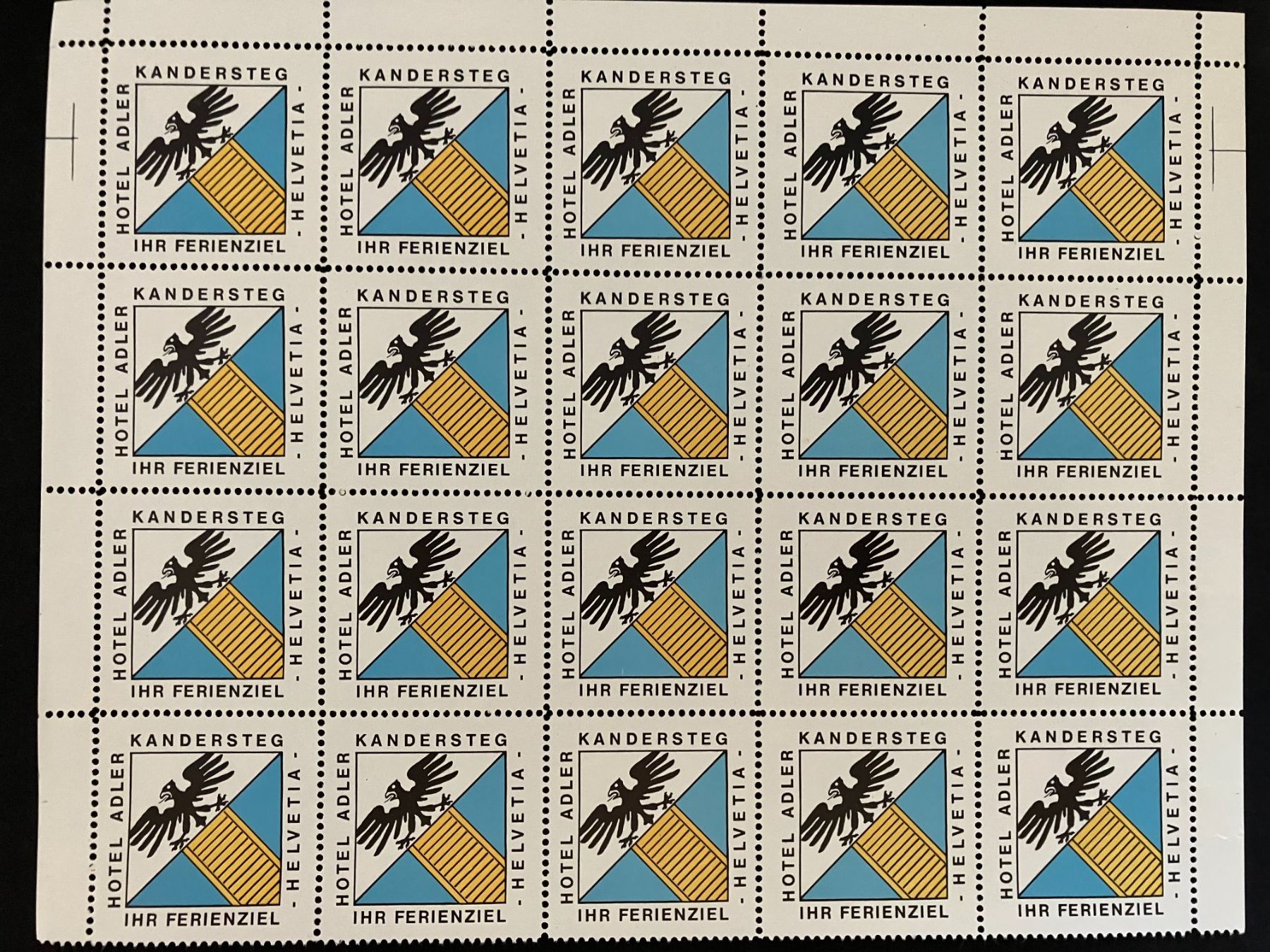 Vignette autostradali: Vignetten Briefmarke Hotel Adler – Nuovo (secondo la descrizione) da Menzingen venduto da Wlukas