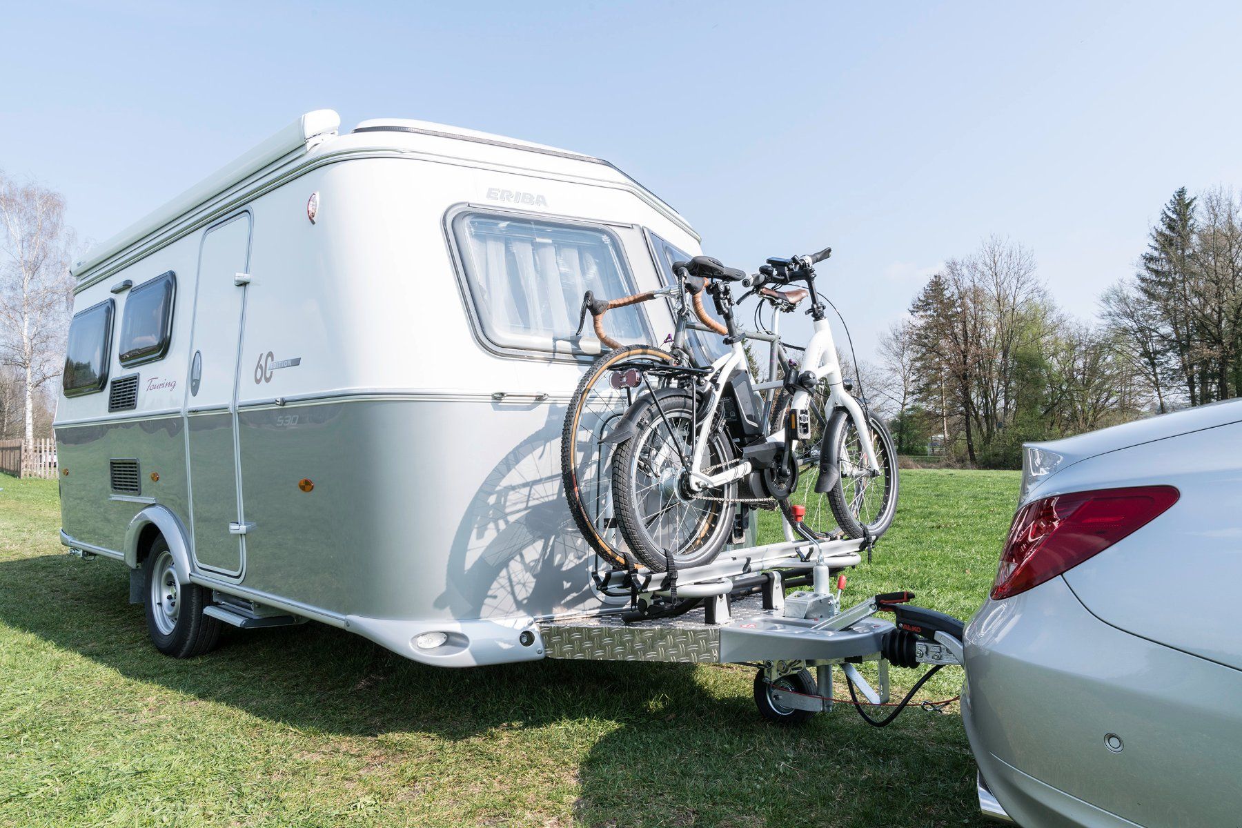 Elegantes Fahrradtrager Wohnwagen Deichsel E Bike Bild