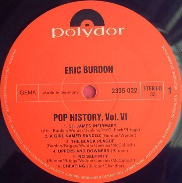 Schallplatten: BURDON ERIC AND THE ANIMALS – Neu (gemäss Beschreibung) aus Aeschi SO von Stones55 2